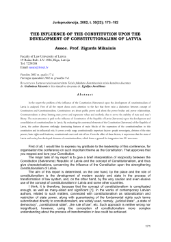 THE INFLUENCE OF THE CONSTITUTION UPON THE