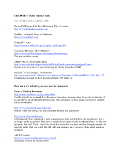 Ellen Drake`s Useful Internet Links Dorland`s Illustrated Medical