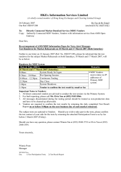 Re-arrangement of AMS/MDF Information Pages for News
