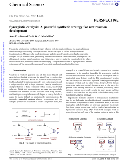 Chemical Science PERSPECTIVE