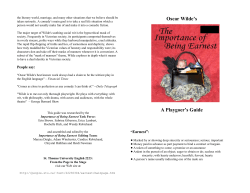 Importance of Being Earnest