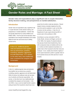 Gender Roles and Marriage: A Fact Sheet