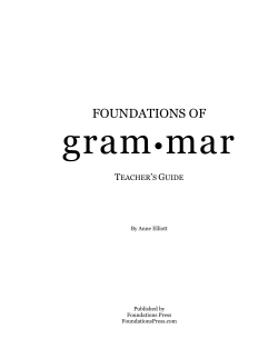 Foundations of Grammar: Sample