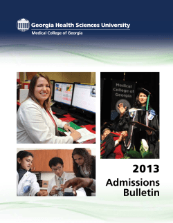 Admissions Bulletin - Augusta University
