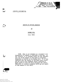 Section by Section Analysis of Patman Bill