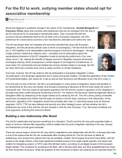 For the EU to work, outlying member states should opt for