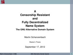 The GNU Alternative Domain System
