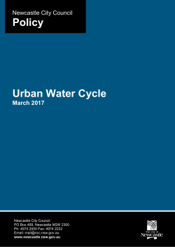 A Sustainable Urban Water Cycle Policy for