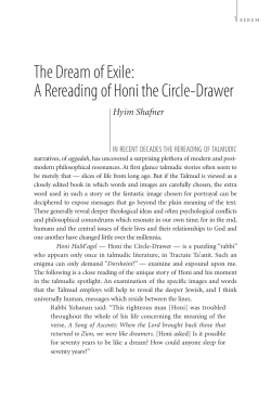 The Dream of Exile: A Rereading of Honi the Circle