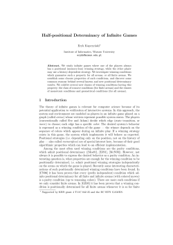 Half-positional Determinacy of Infinite Games