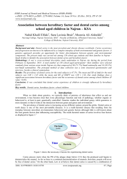 Association between hereditary factor and dental caries among