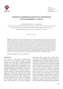 Properties of biological activity of ten wild almond