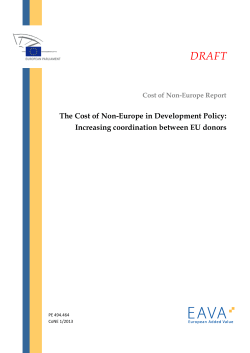The Cost of Non-Europe in Development Policy