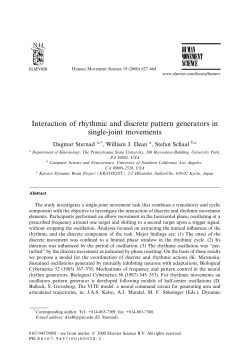 Interaction of rhythmic and discrete pattern generators in single