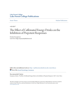 The Effect of Caffeinated Energy Drinks on the Inhibition of