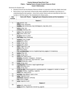 Smarter Balanced Paper-Pencil Test Filipino – Tagalog/Ilocano