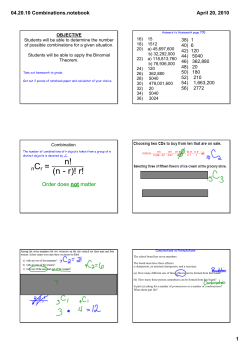 04.20.10 Combinations.notebook