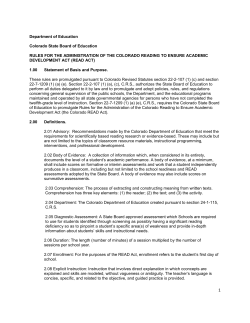 READ Act Rules