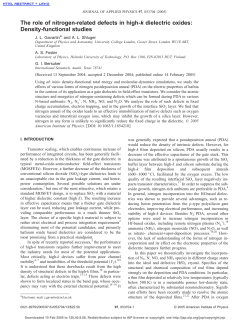 The role of nitrogen-related defects in high