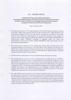 Co-Chair`s notes - PoA-ISS