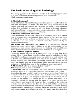 Herbology and common medicinal plants