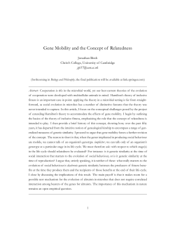 Gene mobility (2014) - Philsci