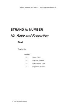 A3 Ratio and Proportion