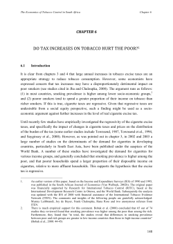 Excise Taxes and The Poor