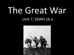 Beginning of WWI