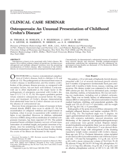 An Unusual Presentation of Childhood Crohn`s Disease