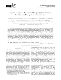 Sequence Variation of Melanocortin 1 Receptor (MC1R