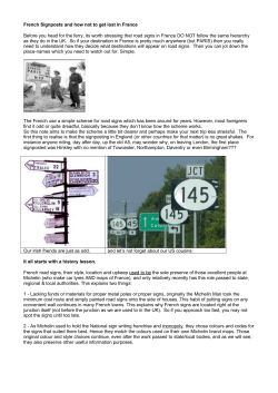 French Signposts and how not to get lost in France - Lifford