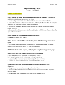SHARECROPPING MATH PROJECT 5th Grade