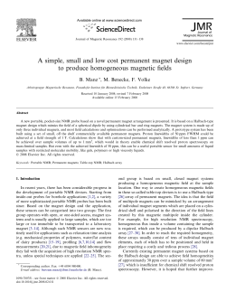 A simple, small and low cost permanent magnet