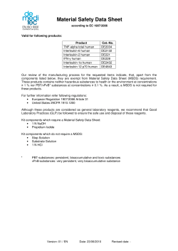MSDS Immunology ELISAs - Demeditec Diagnostics GmbH