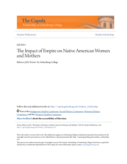 The Impact of Empire on Native American Women and Mothers