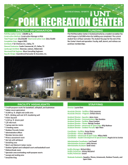 Rec Center Fact Sheet - Recreational Sports