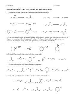 homework problems: describing organic