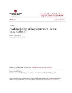 Psychopathology of sleep deprivation