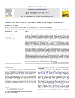 Climatic and environmental controls on speleothem oxygen