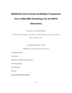 Midlatitude Cirrus Clouds and Multiple Tropopauses from a