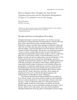 Gnassingb&eacute; Eyad&eacute;ma - Postcolonial Text