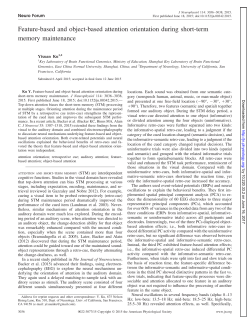 Feature-based and object-based attention orientation during short