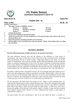 Question Paper Summative Assessment (II) Set A