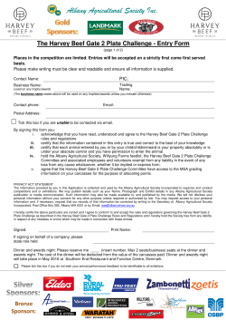 Albany Agricultural Society Inc. - Harvey Beef Gate 2 Plate Challenge