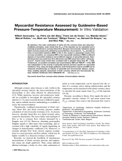 Myocardial Resistance Assessed by Guidewire
