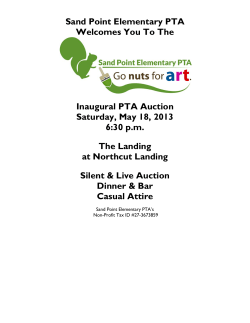 2013 Sand Point Elementary PTA Auction Catalog