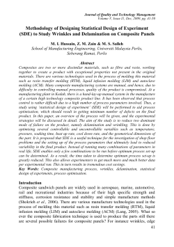 Application of Statistical Design of Experiment (SDE) to Study