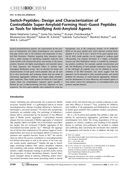 Switch-Peptides: Design and Characterization of Controllable Super