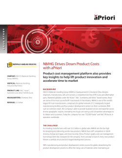 NMHG Drives Down Product Costs with aPriori
